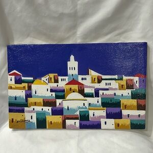 Proceeds go to Charity! Hand Painted Moroccan Canvas